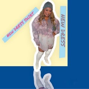 Purple flame dress/shirt size 3x